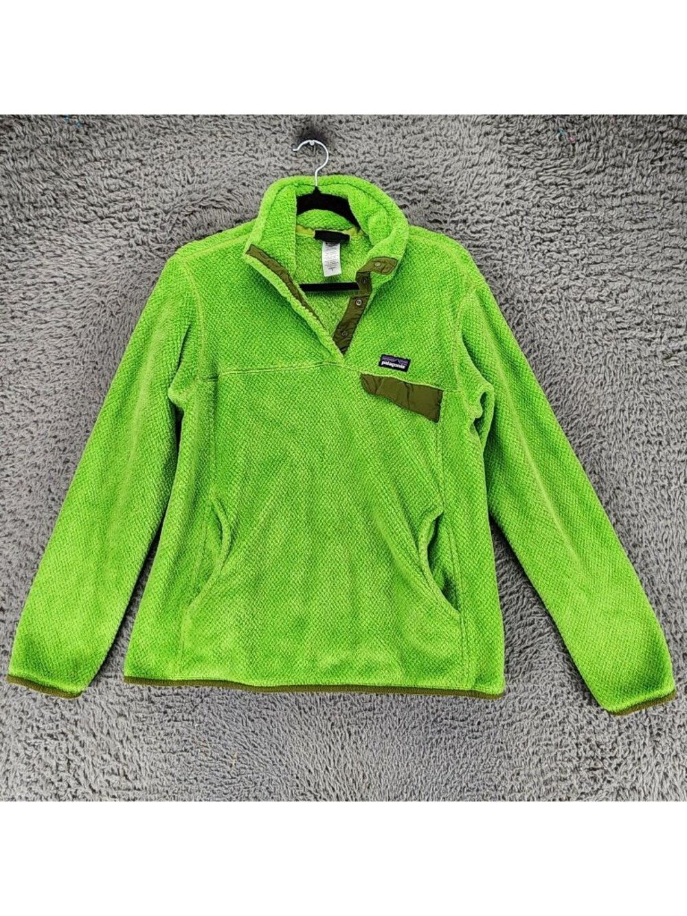 Patagonia Shirt Womens Medium Green Retool Snap Fleece Pullover